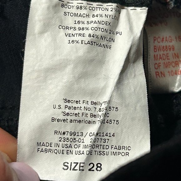 A Pea in the Pod Adriano Goldschmied Black Corduroy Pants Size 28R (Inseam 33") - Picture 12 of 12